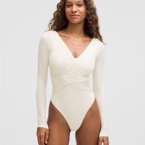 Lululemon Wundermost Ultra-Soft Nulu Wrap-Front LS Bodysuit